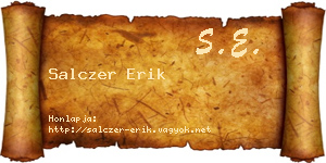 Salczer Erik névjegykártya